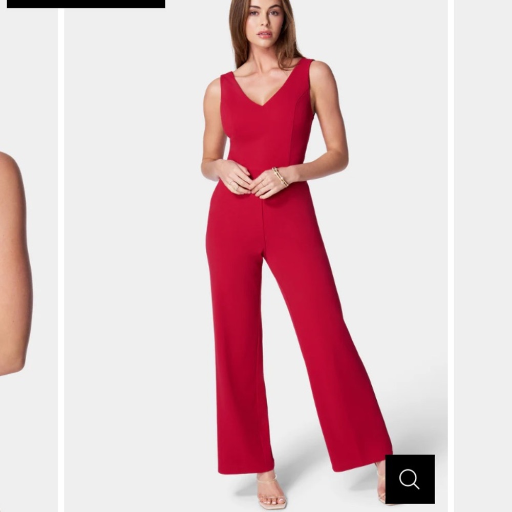 Bebe Red Sleeveless Jumpsuit